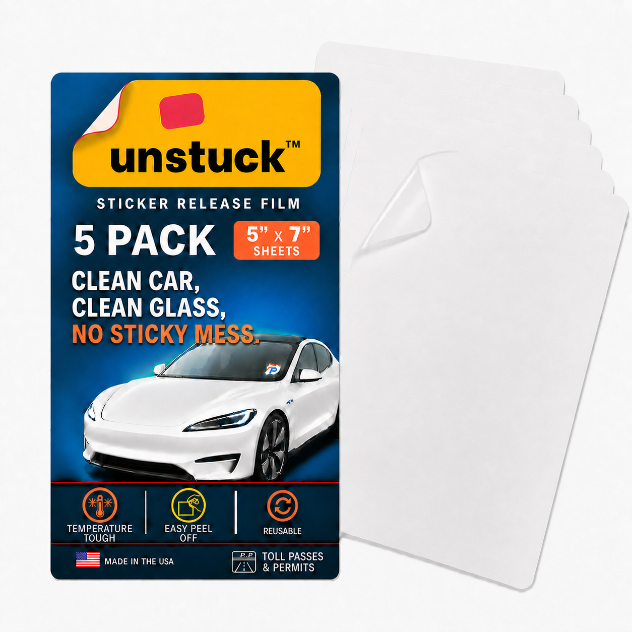 Unstuck sticker release film five pack